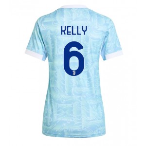 Juventus Lloyd Kelly #6 Jalkapallovaatteet Naisten Vieraspaita 2025-26 Lyhythihainen